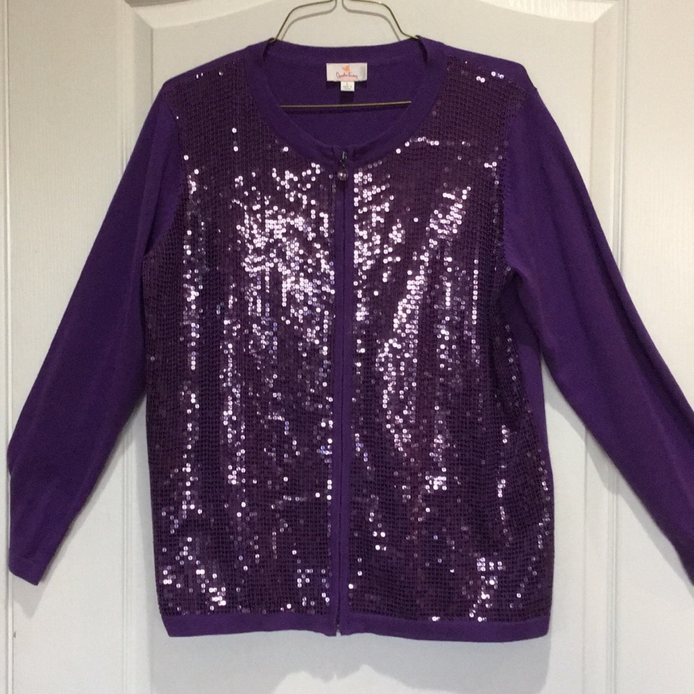Zipper down sweater